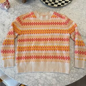 J Crew Colorful Fair Isle Sweater